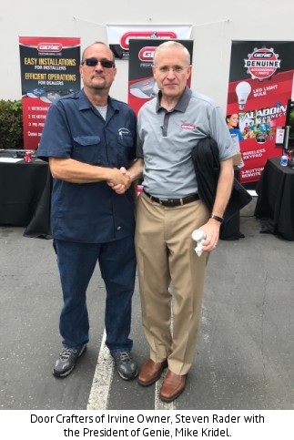 Steven Rader with the President of Genie, Mike Kridel Steven Rader with President of Genie
